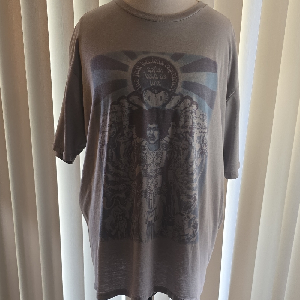 JIMI HENDRIX Graphic Print Brown T-Shirt